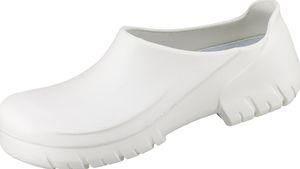 BIRKENSTOCK-Withe-Line, PU-OB-Berufs-Clogs, Arbeitsclogs, Alpro A 630, wei