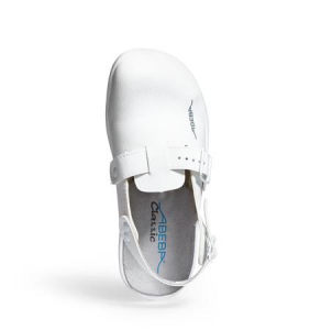 ABEBA-Withe-Line, SB-Damen- u. Herren-Arbeits-Berufs-Sicherheits-Clogs, wei