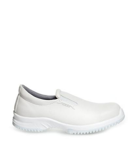 ABEBA-White-Line, S2-Uni6-Damen- u. Herren-Arbeits-Berufs-Sicherheits-Slipper, wei