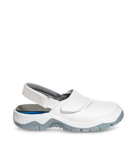 ABEBA-Withe-Line, SB-Damen- u. Herren-Sicherheits-Arbeits-Berufs-Clogs, wei