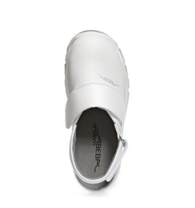 ABEBA-Withe-Line, SB-Damen- u. Herren-Sicherheits-Arbeits-Berufs-Clogs, wei