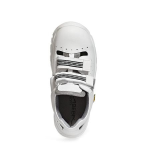 ABEBA-White-Line, S1-Damen- u. Herren-Sicherheits-Arbeits-Berufs-Sandale, wei
