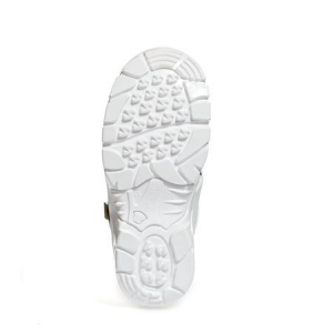 ABEBA-White-Line, S1-Damen- u. Herren-Sicherheits-Arbeits-Berufs-Sandale, wei