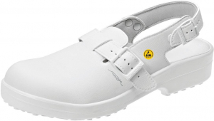 ABEBA-Withe-Line, SB-Damen- u. Herren-Arbeits-Berufs-Sicherheits-Clogs, wei