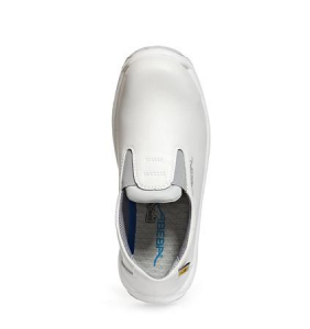 ABEBA-White-Line, S1-Damen- u. Herren-Arbeits-Berufs-Slipper, wei