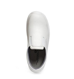 ABEBA-White-Line, S2-Uni6-Damen- u. Herren-Arbeits-Berufs-Sicherheits-Slipper, ESD, wei