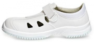 ABEBA-White-Line, S2-Uni6-Damen- u. Herren-Arbeits-Berufs-Sicherheits-Sandalen, ESD, wei