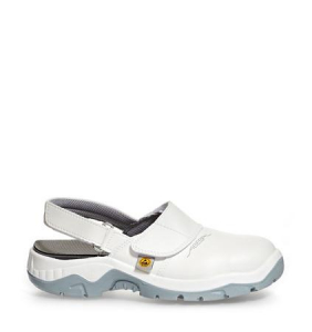 ABEBA-Withe-Line, SB-Damen- u. Herren-Arbeits-Berufs-Sicherheits-Clogs, wei