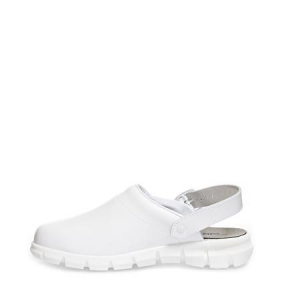 ABEBA-Withe-Line, OB-Damen- und Herren-Arbeits-Berufs-Clogs, wei