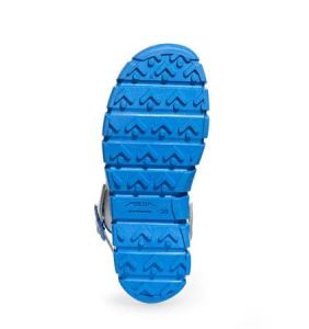 ABEBA-Withe-Line, OB-Damen- und Herren-Arbeits-Berufs-Clogs, wei/blau