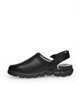 ABEBA-Footwear, OB-Damen- und Herren-Arbeits-Berufs-Clogs, schwarz/braun