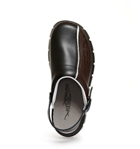 ABEBA-Footwear, OB-Damen- und Herren-Arbeits-Berufs-Clogs, schwarz/braun