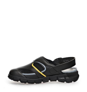 ABEBA-Footwear, OB-A-micro-Damen-und Herren, Arbeits-Berufs-Clogs, schwarz/gelb