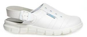 ABEBA-Withe-Line, OB-A-micro-Damen-und Herren, Arbeits-Berufs-Clogs, wei