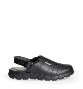 ABEBA-Footwear, OB-A-micro-Damen-und Herren, Arbeits-Berufs-Clogs, schwarz