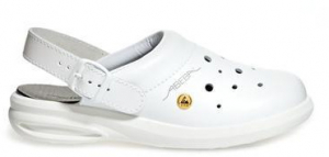 ABEBA-Withe-Line, OB-Damen- und Herren-Arbeits-Berufs-Clogs, wei
