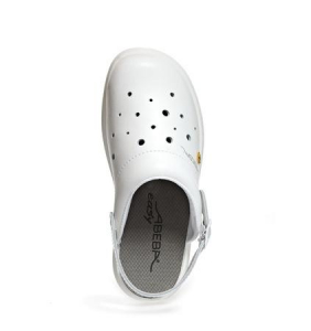 ABEBA-Withe-Line, OB-Damen- und Herren-Arbeits-Berufs-Clogs, wei