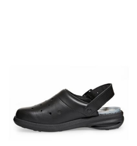 ABEBA-Footwear, OB-Damen- und Herren-Arbeits-Berufs-Clogs, schwarz