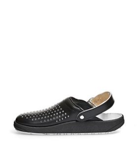 ABEBA-Footwear, OB-Damen- und Herren-Arbeits-Berufs-Clogs, schwarz