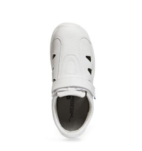 ABEBA-Withe-Line, O1-Uni6-Damen- und Herren-Arbeits-Berufs-Sandalen, wei