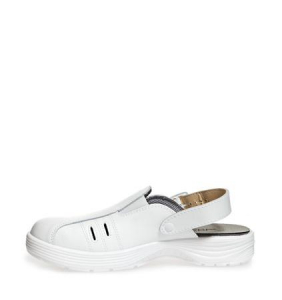 ABEBA-Withe-Line, X-LIGHT-SB-Damen-und Herren-Arbeits-Berufs-Clogs, wei
