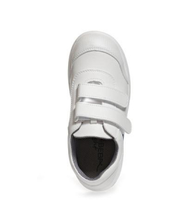ABEBA-White-Line, X-LIGHT-S2-Damen- u. Herren-Sicherheits-Arbeits-Berufs-Schuhe, Klettschuhe, wei