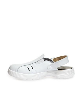 ABEBA-Withe-Line, X-LIGHT-SB-Damen-und Herren-Arbeits-Berufs-Clogs, ESD, wei