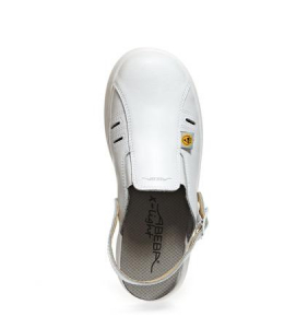 ABEBA-Withe-Line, X-LIGHT-SB-Damen-und Herren-Arbeits-Berufs-Clogs, ESD, wei