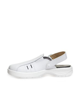 ABEBA-Withe-Line, X-LIGHT-OB-Damen-und Herren-Arbeits-Berufs-Clogs, ESD, wei