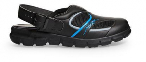 ABEBA-Footwear, OB-Damen- u. Herren-Arbeits-Berufs-Slipper, A-micro, schwarz/blau