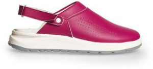 ABEBA-Active Clog fuchsia perforiert mit Klettverschluss