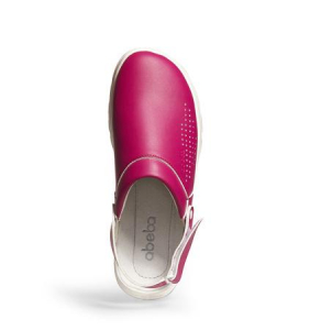 ABEBA-Active Clog fuchsia perforiert mit Klettverschluss