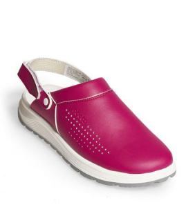 ABEBA-Active Clog fuchsia perforiert mit Klettverschluss