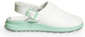 ABEBA-Active Clog wei mit Schnalle