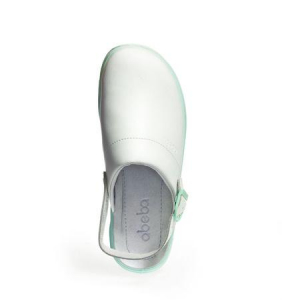 ABEBA-Active Clog wei mit Schnalle