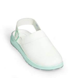 ABEBA-Active Clog wei mit Schnalle