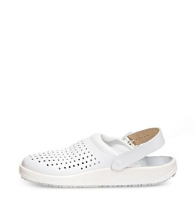 ABEBA-Withe-Line, OB-Damen- u. Herren-Arbeits-Berufs-Clogs, wei