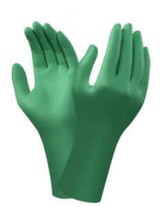 ANSELL-Einweg-NEOPRENE-HANDSCHUHE, DERMA SHIELD, 73-711, gr�n
