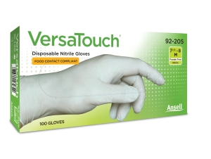 ANSELL-Hand-Schutz, Einweg-Nitril-Untersuchungs-Einmal-Handschuhe, VERSATOUCH, ungepudert, 92-205, weiss