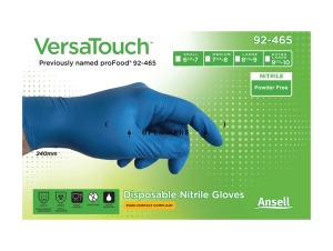 ANSELL-Einmal-Einweg-Nitril-Handschuhe, Versatouch, Ungepudert, 92-465, Blau