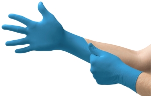 ANSELL-Hand-Schutz, Einweg-Nitril-Untersuchungs-Einmal-Handschuhe, TOUCHNTUFF, 92-665, hellblau