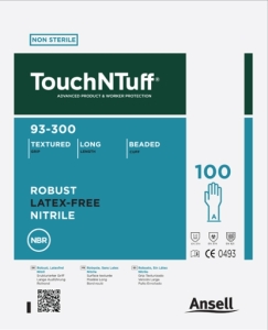 ANSELL-Hand-Schutz, Einweg-Nitril-Untersuchungs-Einmal-Handschuhe, TOUCHNTUFF, 93-300, gr�n