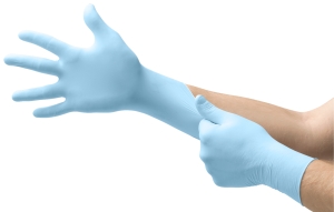 ANSELL-Hand-Schutz, Einweg-Nitril-Untersuchungs-Einmal-Handschuhe, MICROFLEX, 93-833, blau