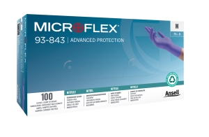 ANSELL-Hand-Schutz, Einweg-Nitril-Untersuchungs-Einmal-Handschuhe, MICROFLEX, 93-843, blau