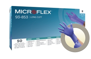 ANSELL-Hand-Schutz, Einweg-Nitril-Untersuchungs-Einmal-Handschuhe, MICROFLEX, 93-853, blau