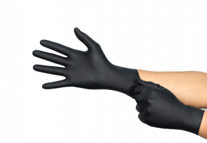 ANSELL-Nitril-Handschuhe, Puderfrei, Beidh�ndig tragbar, Wandst�rke: 0,12 mm, L�nge: 245 mm, schwarzem Nitril