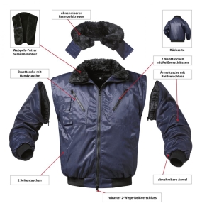 F-CRAFTLAND-Jobwear, Winterjacke, Pilotenjacke, wei�