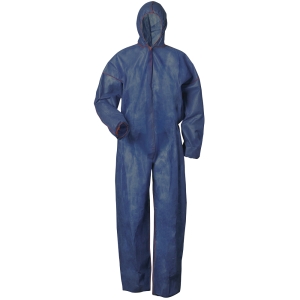 F-TECTOR-Hygiene, Einweg-Overall, Schutzanzug, Einmal-Schutzoverall, *LANKWITZ*, blau