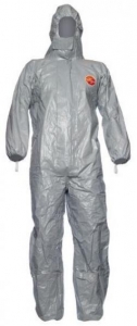 F-TYVEK-Hygiene, Einweg-Overall, Schutzanzug, Einmal-Schutzoverall, *TYCHEM F*, grau