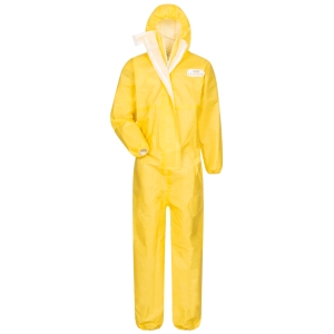 F-TECTOR-Hygiene, Einweg-Overall, Schutzanzug, Einmal-Schutzoverall, *BLUMENTHAL*, gelb